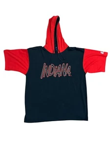 Vintage Starter Indiana Hoosiers Double Hood Colorblock Shirt - Size XL - Picture 1 of 7