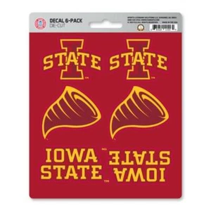 Iowa State University Cyclones - Set Of 6 Sticker Sheet - Picture 1 of 1