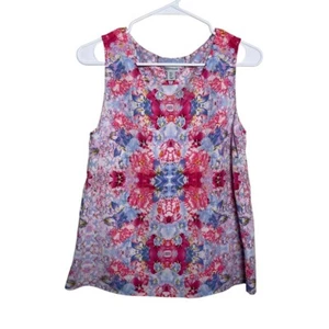 Paraphrase Bluse Damen klein Blumen V-Ausschnitt Freizeit bunt Tank Top Shirt - Bild 1 von 8