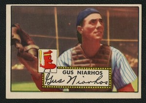 1952 Topps #121 Gus Niarhos  ~EX/MT Boston Red Sox