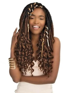 JANET COLLECTION 2X MAMBO ORGANIC GODDESS LOCS 18″ #1B - Picture 1 of 2