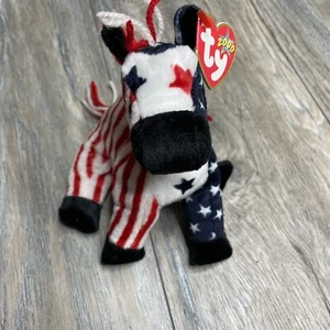 TY Beanie Baby - LEFTY 2000 the Donkey (6 inch) - MWMTs Stuffed Animal Toy - Picture 1 of 7