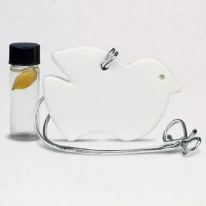 White Clay Dove Hanging Oil Diffuser with Peace Oil - Bild 1 von 1