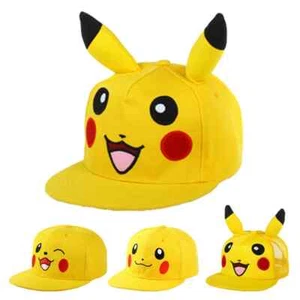 Pikachu Hut Mütze Käppi Kappe Schirmmütze Pokemon (Einheitsgröße Kids) - Bild 1 von 11