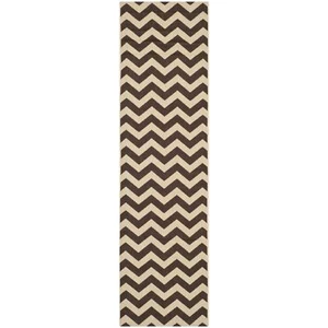 Safavieh Indoor/ Outdoor Dark Brown  2' 3 x 12' Runner - Picture 1 of 1