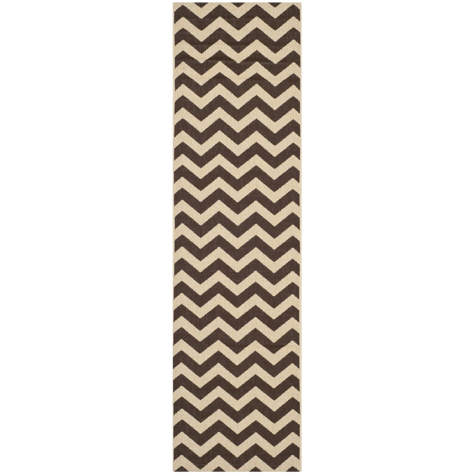 Safavieh Indoor/ Outdoor Dark Brown  2' 3 x 12' Runner - Image 1 of 1