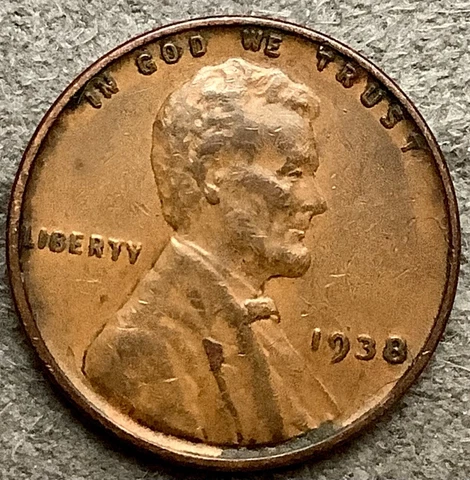 1938 p * Lincoln Wheat Cent - High Grade ~ X048 Cover