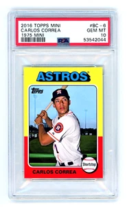 Carlos Correa 2016 Topps Mini #BC-6 PSA 10 gemas como nuevo - Imagen 1 de 6