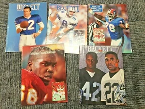 Beckett Football Card Monthly Magazines Vintage Lot of 5 Kelly Allen Aikman Smit - Picture 1 of 4