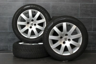 Original Peugeot 207 Alufelgen 16 Zoll Goodyear Winterräder 195 55 r16 87H - Bild 1 von 4