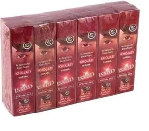 Kajal SURMA Red Special 100%Original Natural Quality Herbs Pack of 6 - Picture 1 of 3