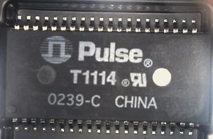 Pulse T1114 8 Isolationstransformator 4-Port T1/CEPT/ISDN-Pri 1200uH T1124 - Bild 1 von 4