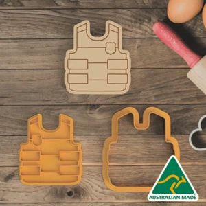 Police Jacket Cookie Cutter and Embosser Stamp - Bild 1 von 4