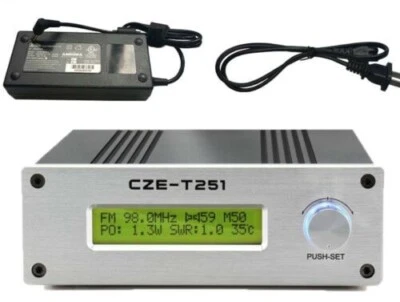 New Radio Modulator+Power New CZE-T251 25W FM Transmitter Stereo Broadcast - Image 1 of 4
