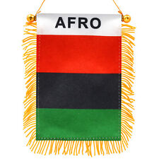 Anley 4 X 6 Inch Afro American Fringy Window Hanging Flag - Mini Flag Banner
