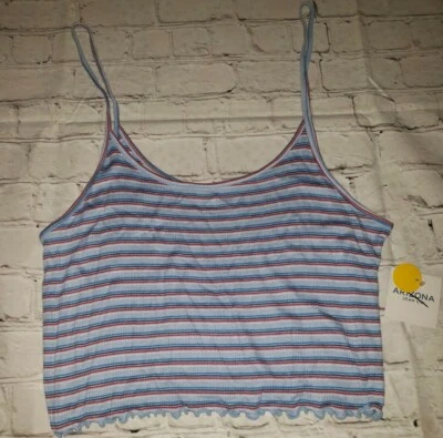 Новый с Ярлыками Jrs Arizona Jean Co размер большой спагетти ремень салата края укороченный Топ - Изображение 1 из 2