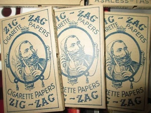Papeles de liar antiguos Zig Zag antiguos vintage sin goma en perfecto estado x 5 libros - Imagen 1 de 5