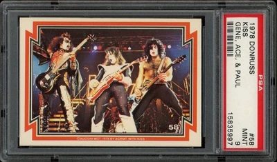 1978 Donruss Kiss: Kiss Band #58,  PSA MINT 9 - Image 1 of 2