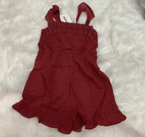 mommy & me burgundy lace romper girl small - Picture 1 of 4