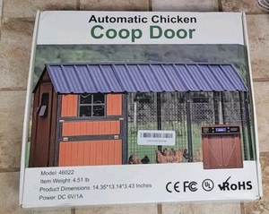 Automatic Chicken Door Easy Program 3 Modes - Manual Timer Light Sensor Open Box - Picture 1 of 3