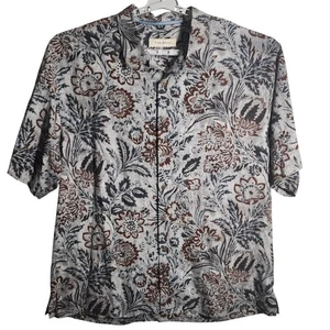 Camisa de campamento Tommy Bahama 2XT floral de seda con botones manga corta para hombre - Imagen 1 de 9