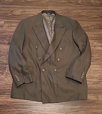 Blazer Nordstrom Hombre Talla 46R Color Marrón Ventana Doble Pecho  Foto 1 de 4