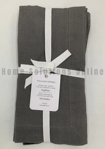 Williams Sonoma Italian Washed Linen Napkins S/4 Dove Gray 20" Sq #J1130 - Picture 1 of 3