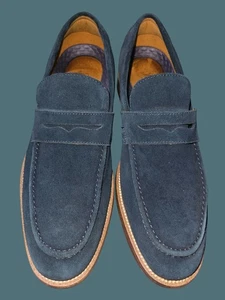Florsheim Rucci Suede Blue Comfy Business Casual Penny Loafer Men Size 7M - Picture 1 of 10