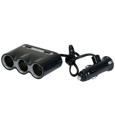 3x Verteiler 12V Zigarettenanzünder USB Doppel-Steckdose Auto Strom-Adapter - Bild 1 von 4