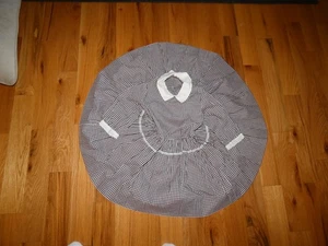 Handmade Full Circle Girl Dress Brown Gingham Vintage - Picture 1 of 9