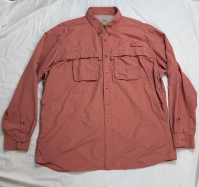 LL Bean Shirt Mens 2XL Tall Long Sleeve Vented Fishing Hiking Outdoor Pockets - Image 1 of 4