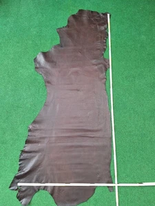 Fettleder Kalbnappa dunkelbraun gefettet ca.2mm dick Lederhaut zur Auswahl - Bild 1 von 51