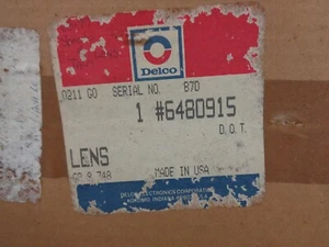 CORVETTE SPEEDOMETER/TACHOMETER LENS COVER GM 6480915 NOS NEW 69 70 71 72 - Picture 1 of 5