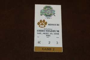 1998 MISSOURI MIZZOU AT OHIO STATE FOOTBALL TICKET STUB   - Bild 1 von 2