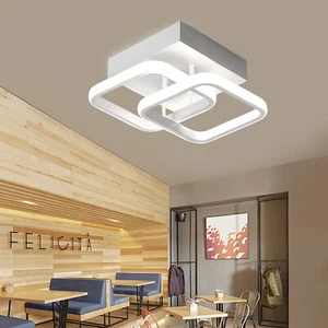 Square LED Ceiling Light Flush Mount Kitchen Bedroom Down Lighting Fixture Lamp - Picture 1 of 9