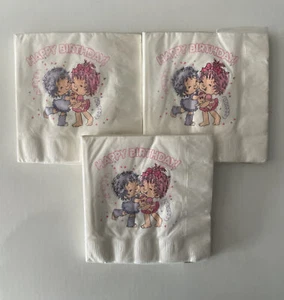 3 paquetes de servilletas vintage de fiesta de cumpleaños para niñas con sello almuerzo para dos niñas - Imagen 1 de 5
