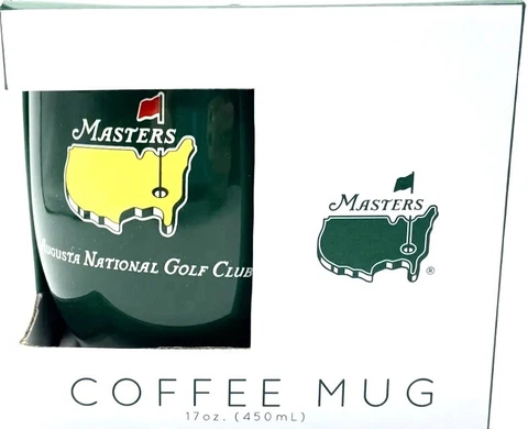 MASTERS MUG 2022 CERAMIC GREEN Augusta National GOLF CLUB 17 OZ Tiger Woods NEW Cover