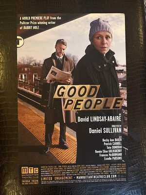 Good People Broadway Poster Window Card Frances McDormand Tate Donovan - Image 1 of 4