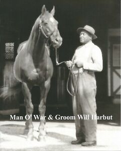 1920 - MAN O' WAR and Groom Will Harbut - 8" x 10"