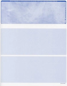 500 Security Laser Checks Blank- Checks on Top (Blue Marble) - Picture 1 of 1