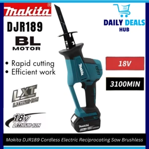Makita DJR189 18V Cordless Electric Reciprocating Saw Brushless Rechargeable - Picture 1 of 6