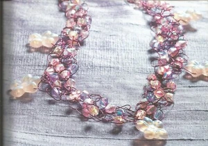 Crochet Wire Bead Jewelry Patterns Beading Necklaces Bracelets Leisure Arts N61 - Picture 1 of 24