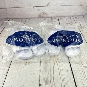2 Pairs Seranoma Women's Slide On Sandals White Size 6 Casual Summer Comfort New - Picture 1 of 6
