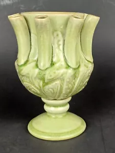 Global Views Tulipiere Tulpe Blumenvase Crackle Finish Jadegrün Keramik - Bild 1 von 7