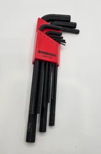 9 PIECE BONDHUS Allen Key Hex Metric 1.5mm-10mm - Picture 1 of 7