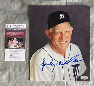 SPARKY ANDERSON SIGNED DETROIT TIGERS 8X10 PHOTO JSA AUTHENTICATED AE06555
