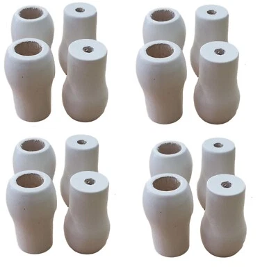 Cantidad 12 Pequeño 1 Pulgada Cordón Madera Borla Tirador Extremo Para Persianas o Persianas Foto 1 de 2