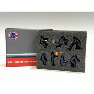 Juego de 7 figuras de resina American Diorama Blue F1 Pit Crew escala 1/43 AD-38384 Foto 1 de 4