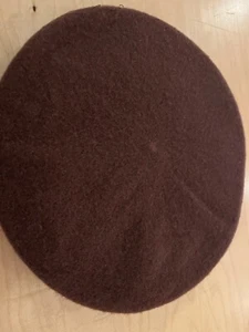 us army wool beret, brown, new old stock, us made 7 1/4,2015,security forces - Picture 1 of 5