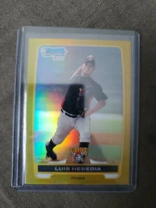 2012 BOWMAN CHROME GOLD REFRACTOR LUIS HEREDIA ROOKIE RC 36/50 - Picture 1 of 2